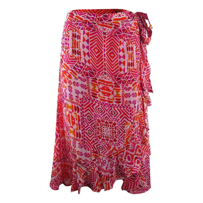 Pink - Front - Inoa Womens-Ladies Fashion Shiraz Short Skirt