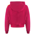 Pink - Back - Parajumpers Womens-Ladies Letta Taped Sleeve Crop Hoodie