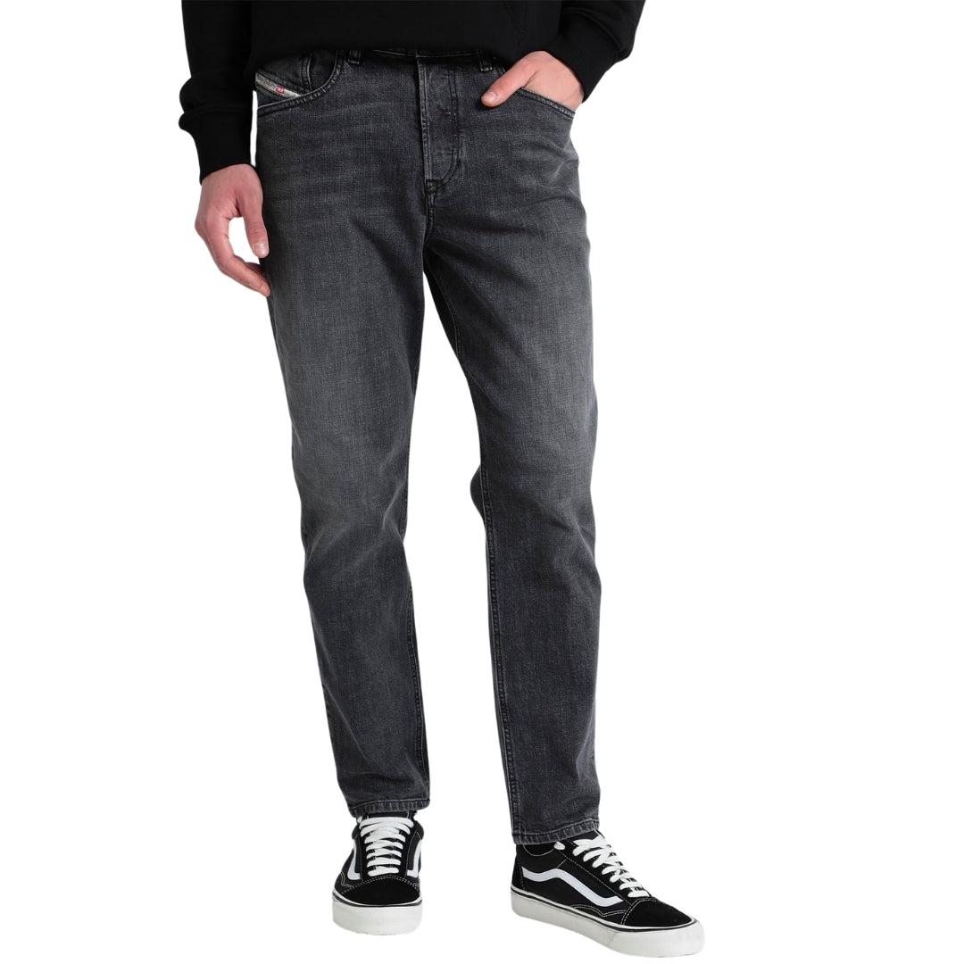 Grey - Back - Diesel Mens D-Fining Tapered Jeans