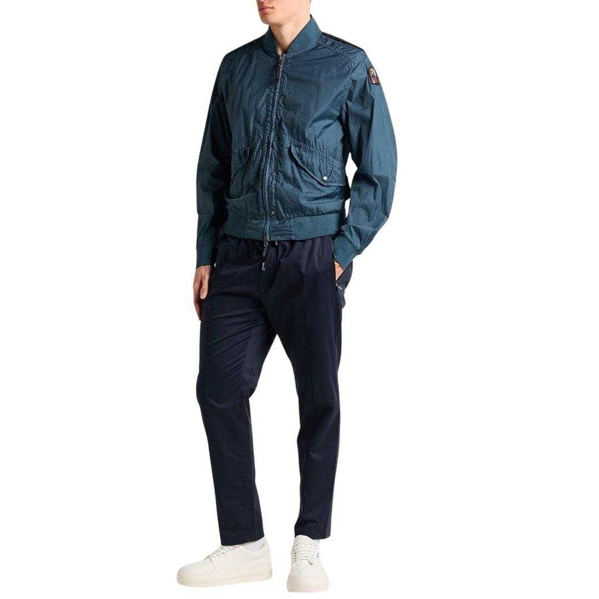 Blue - Side - Parajumpers Mens Novak Bomber Jacket