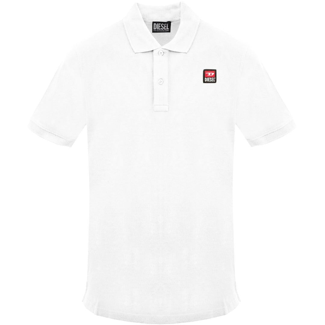 Off White - Front - Diesel Mens Small Logo Polo Shirt