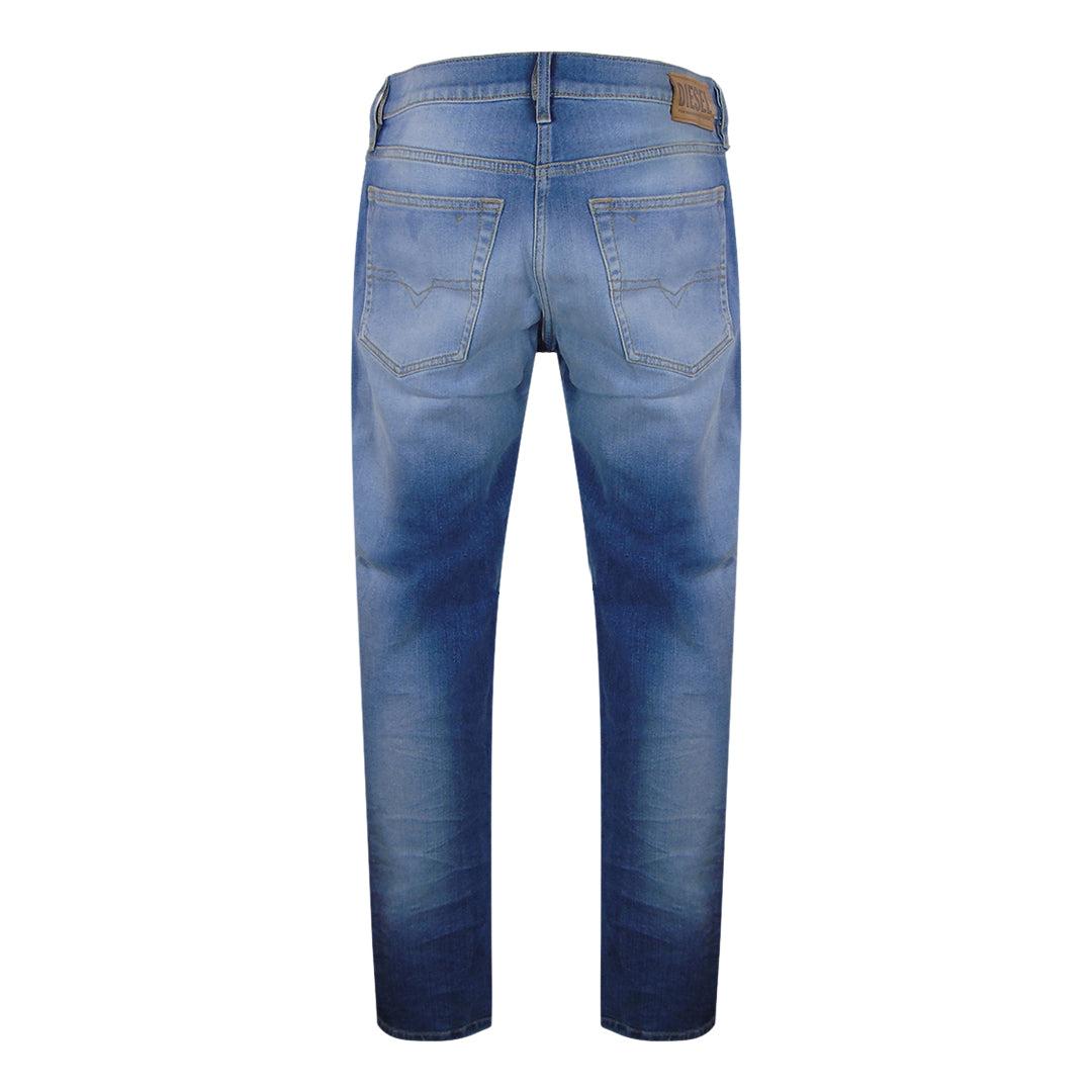 Washed Blue - Front - Diesel Mens D-Mihtry Straight Jeans