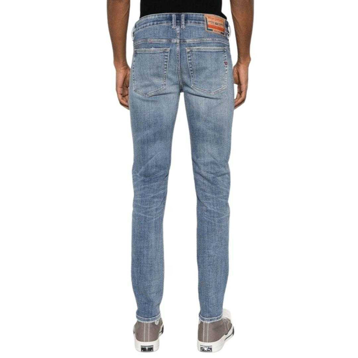 Light Grey - Front - Diesel Mens 1979 Sleenker Denim Faded Jeans