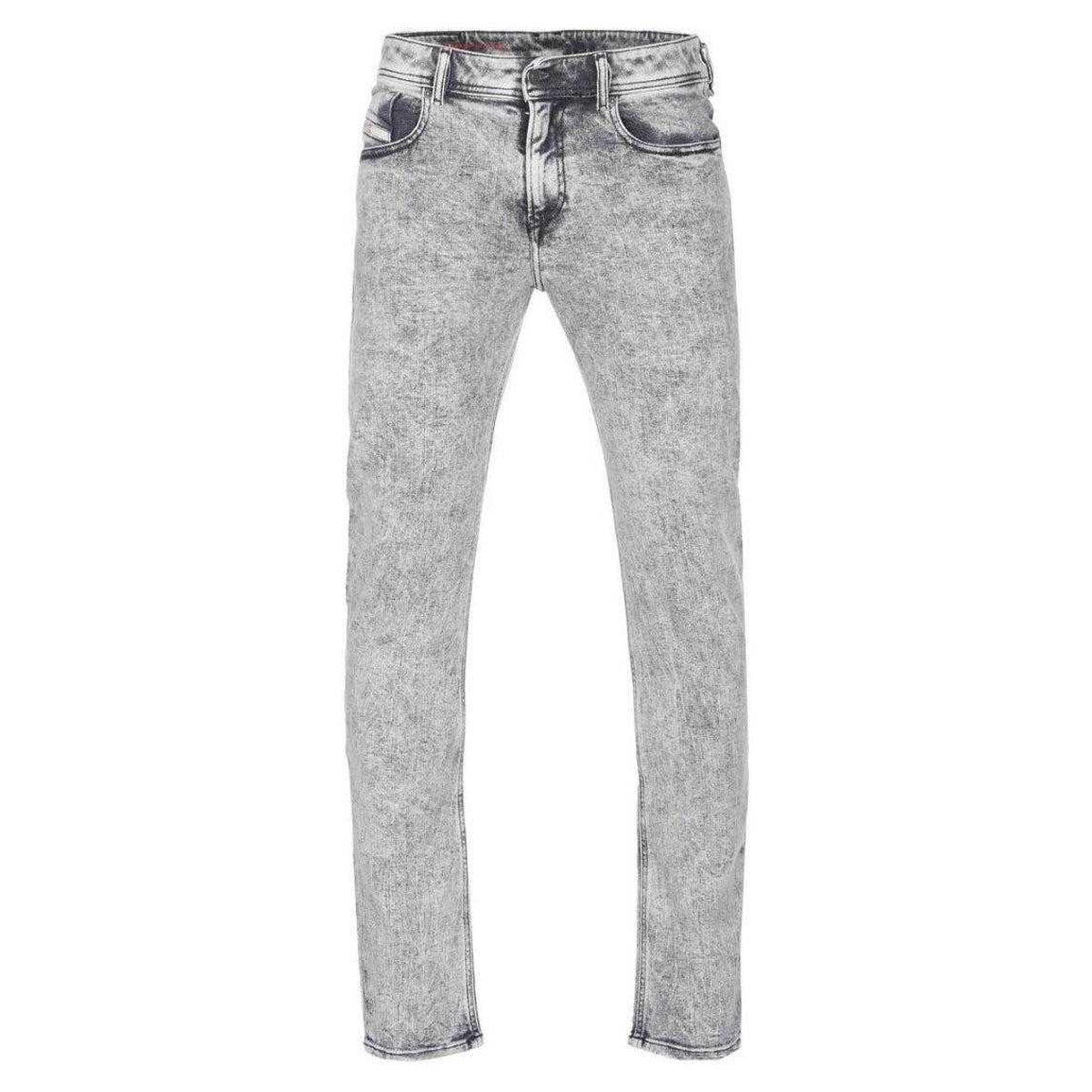 Light Grey - Back - Diesel Mens 1979 Sleenker Denim Faded Jeans