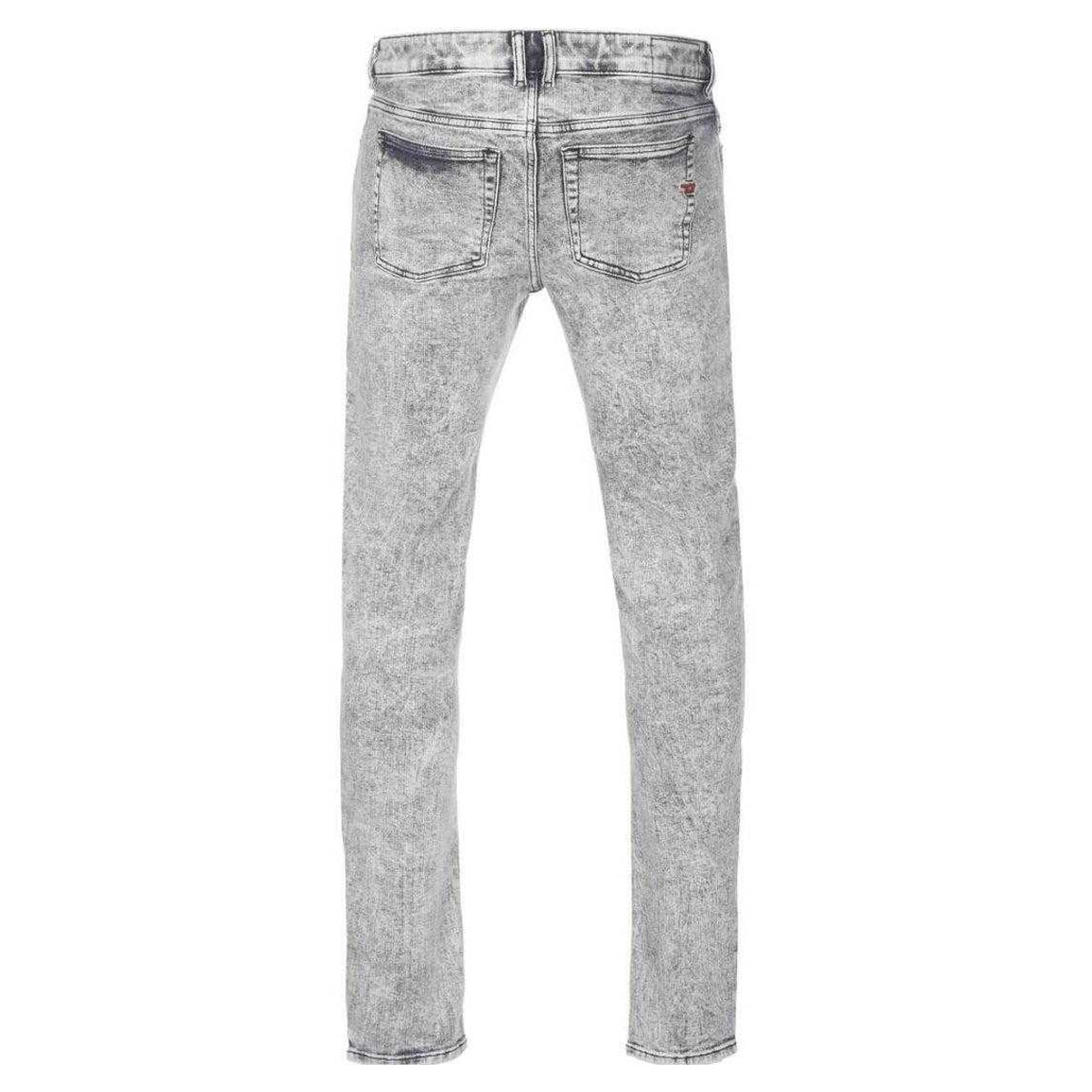 Light Grey - Side - Diesel Mens 1979 Sleenker Denim Faded Jeans