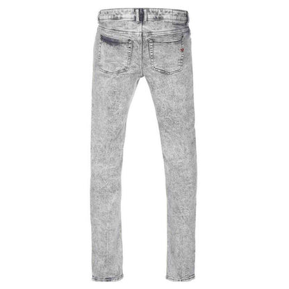 Light Grey - Side - Diesel Mens 1979 Sleenker Denim Faded Jeans