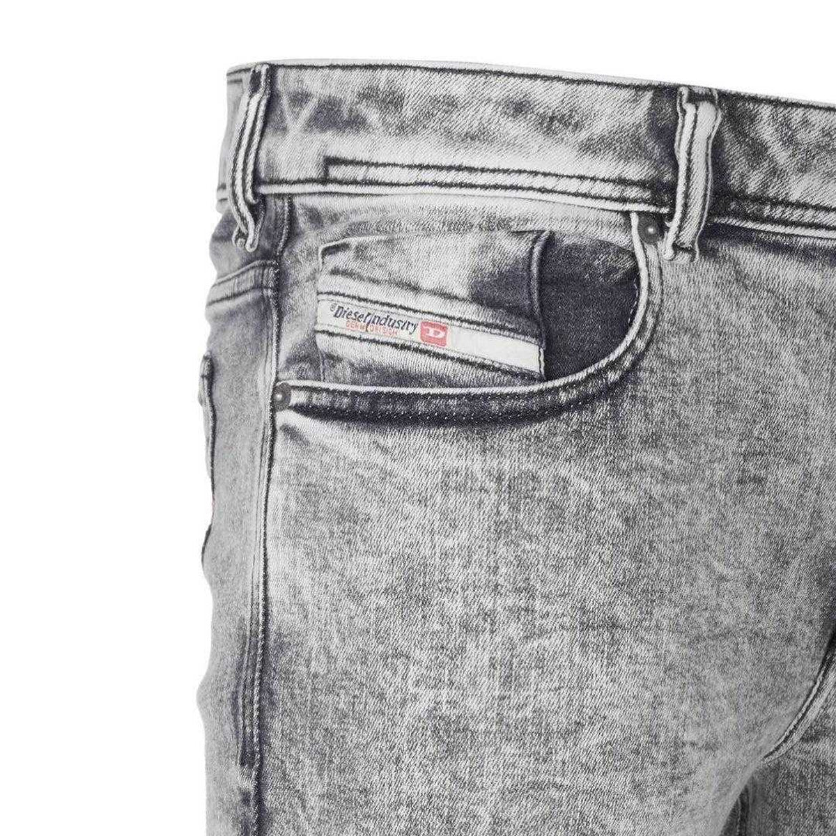 Light Grey - Pack Shot - Diesel Mens 1979 Sleenker Denim Faded Jeans