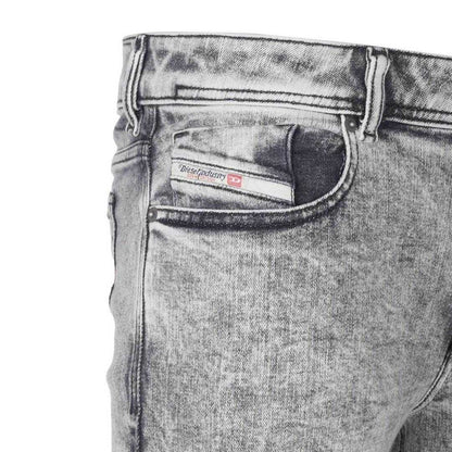 Light Grey - Pack Shot - Diesel Mens 1979 Sleenker Denim Faded Jeans
