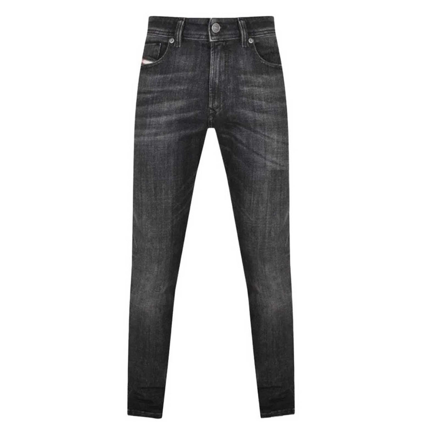 Black - Front - Diesel Mens 1979 Sleenker Faded Skinny Jeans