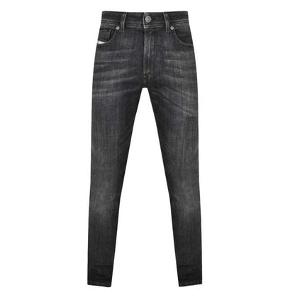 Black - Front - Diesel Mens 1979 Sleenker Faded Skinny Jeans