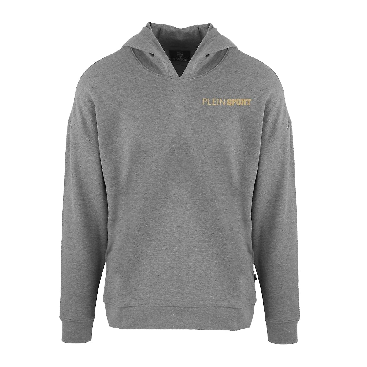 Grey - Front - Plein Sport Mens Block Logo Hoodie