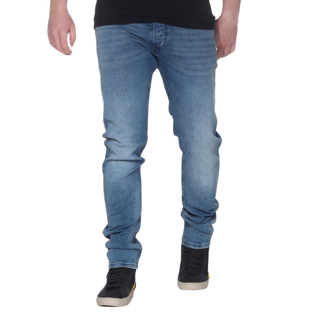Mid Blue - Back - Diesel Mens Tepphar-X Skinny Jeans