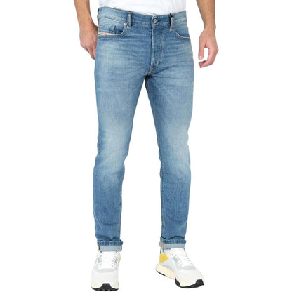 Light Blue - Front - Diesel Mens Tepphar-X Skinny Jeans