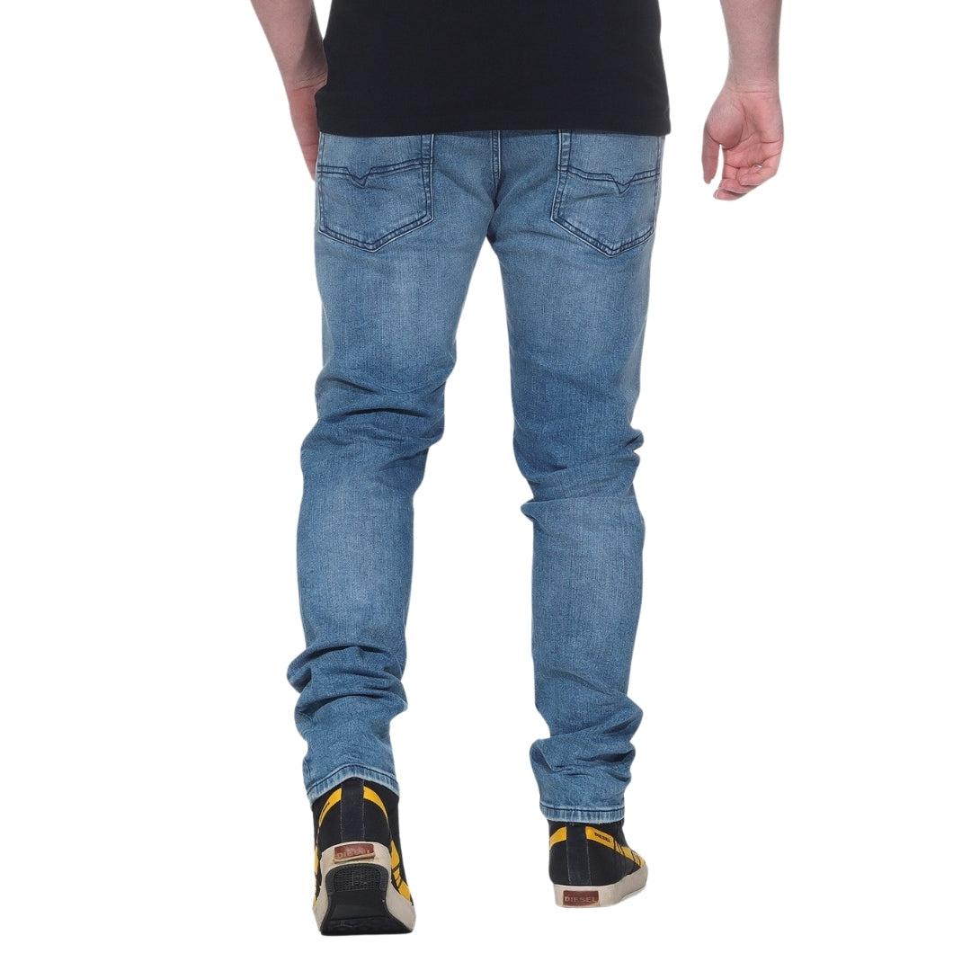 Mid Blue - Front - Diesel Mens Tepphar-X Skinny Jeans