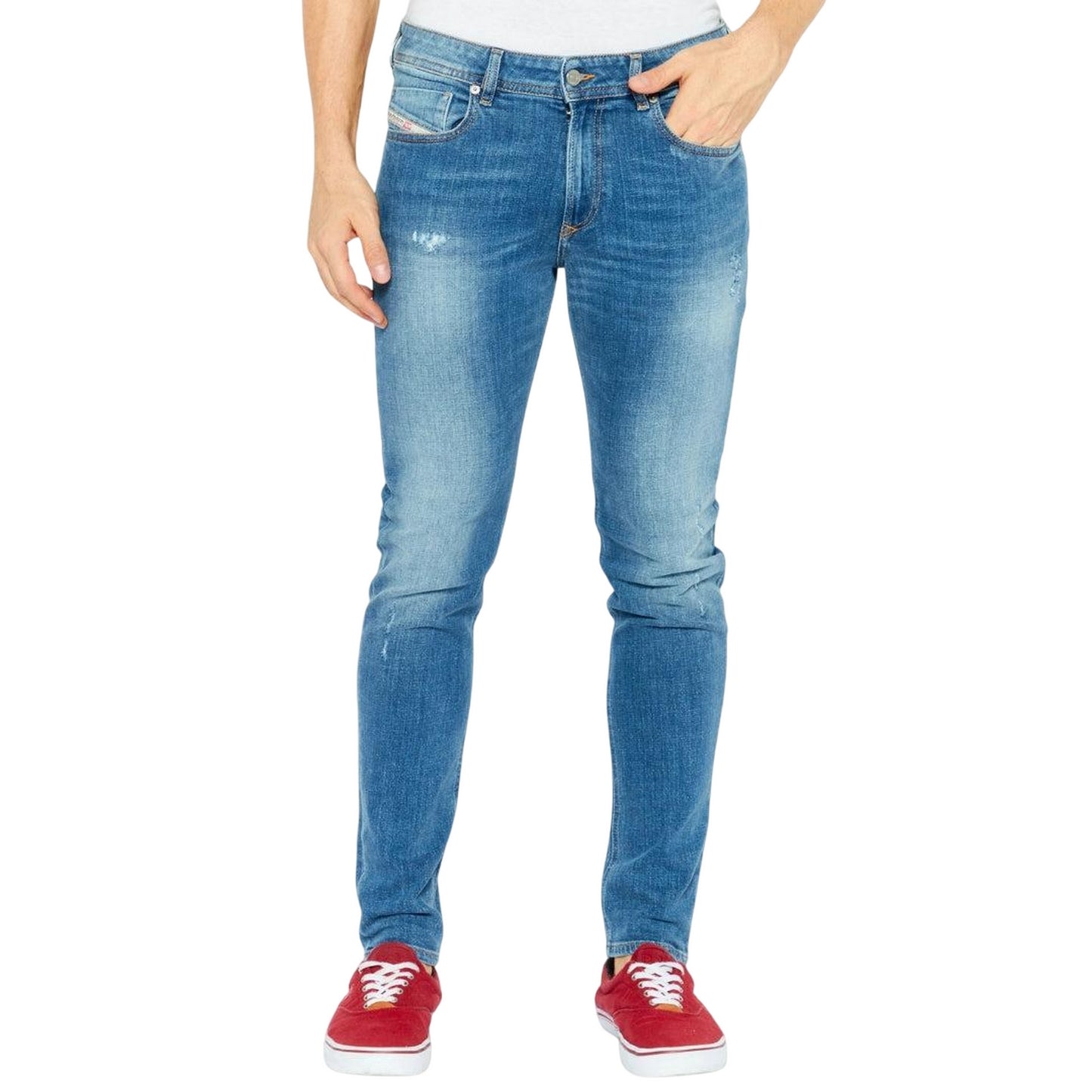 Blue - Front - Diesel Mens 1979 Sleeker Jeans