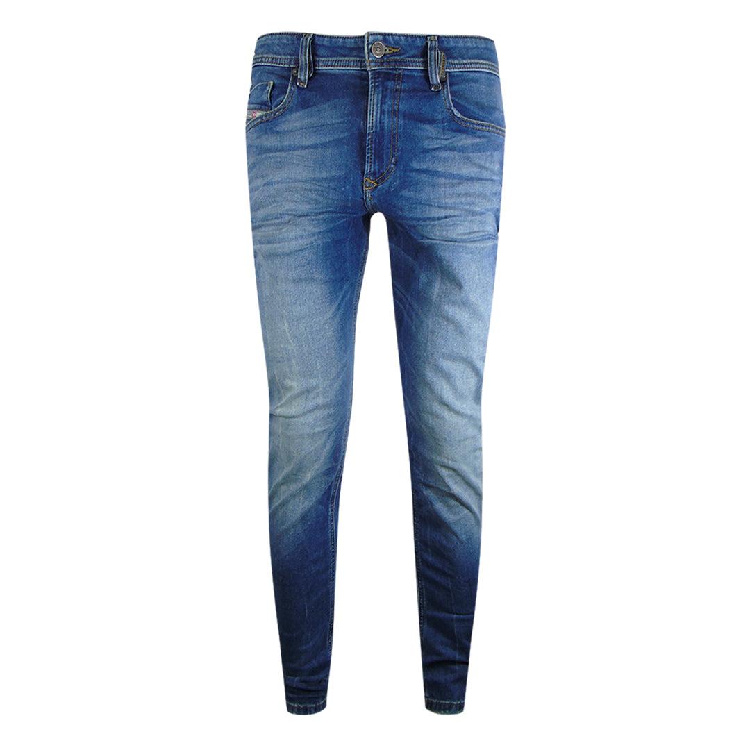 Washed Blue - Front - Diesel Mens 1979 Sleeker Jeans