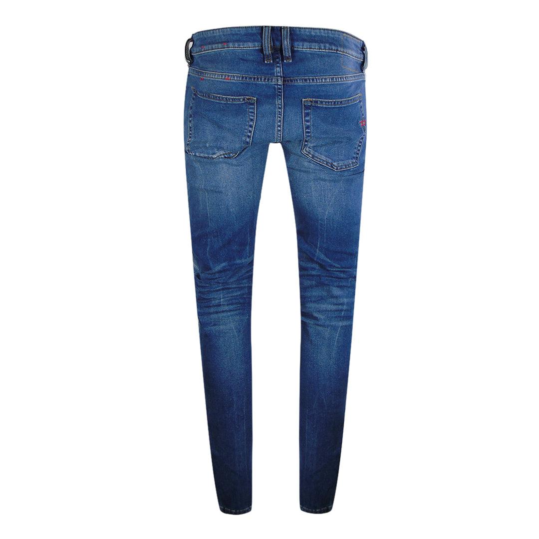 Washed Blue - Back - Diesel Mens 1979 Sleeker Jeans