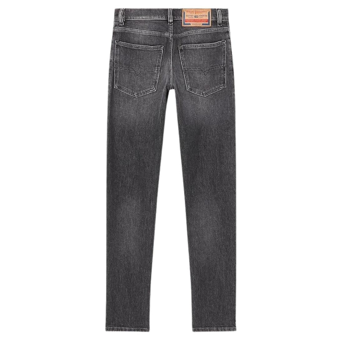 Grey - Back - Diesel Mens D-Sark Straight Leg Jeans