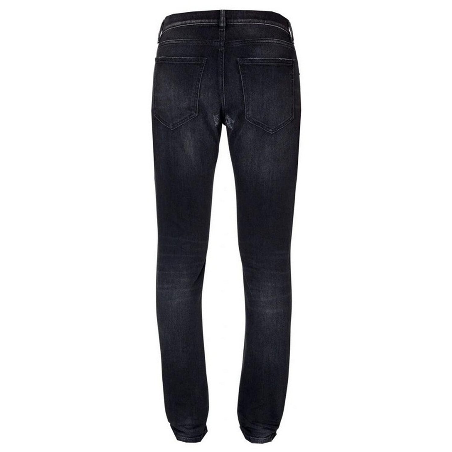 Black - Back - Diesel Mens D-Strukt Torn Reinforced Jeans