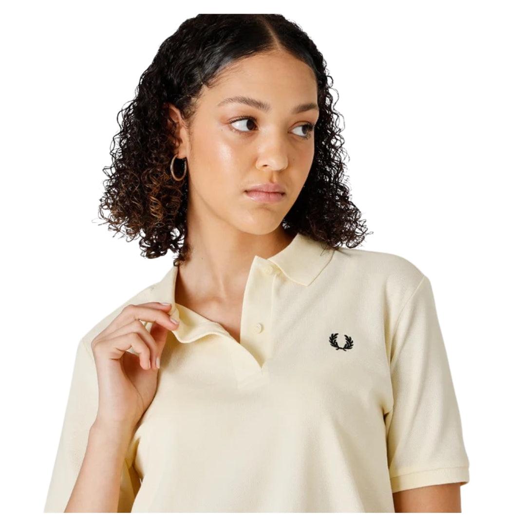 Cream - Side - Fred Perry Mens Logo Polo Shirt