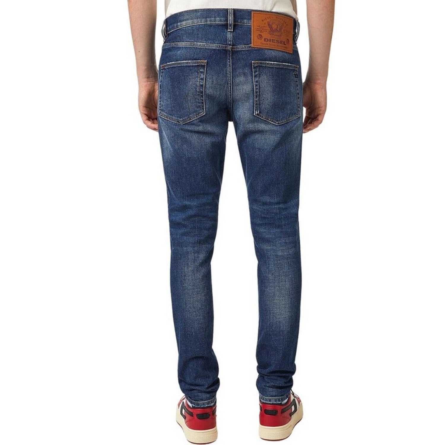 Blue - Back - Diesel Mens D-Strukt Jeans