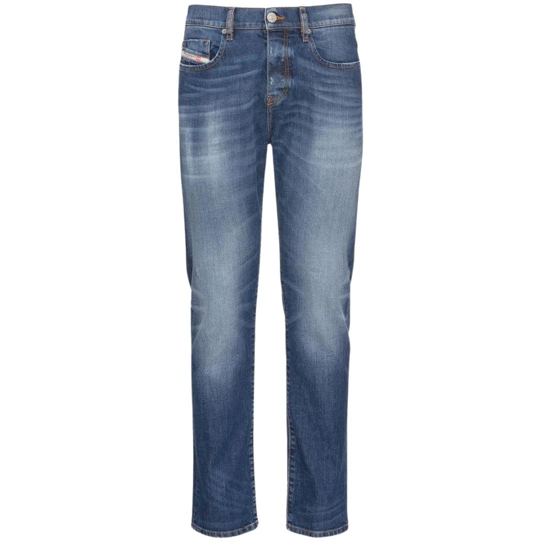 Blue - Side - Diesel Mens D-Strukt Jeans