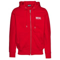 Red - Front - Diesel Mens S-Girk Logo Full Zip Hoodie