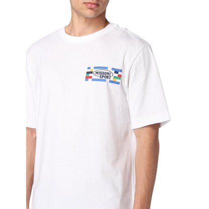 White - Side - Missoni Mens Short-Sleeved T-Shirt