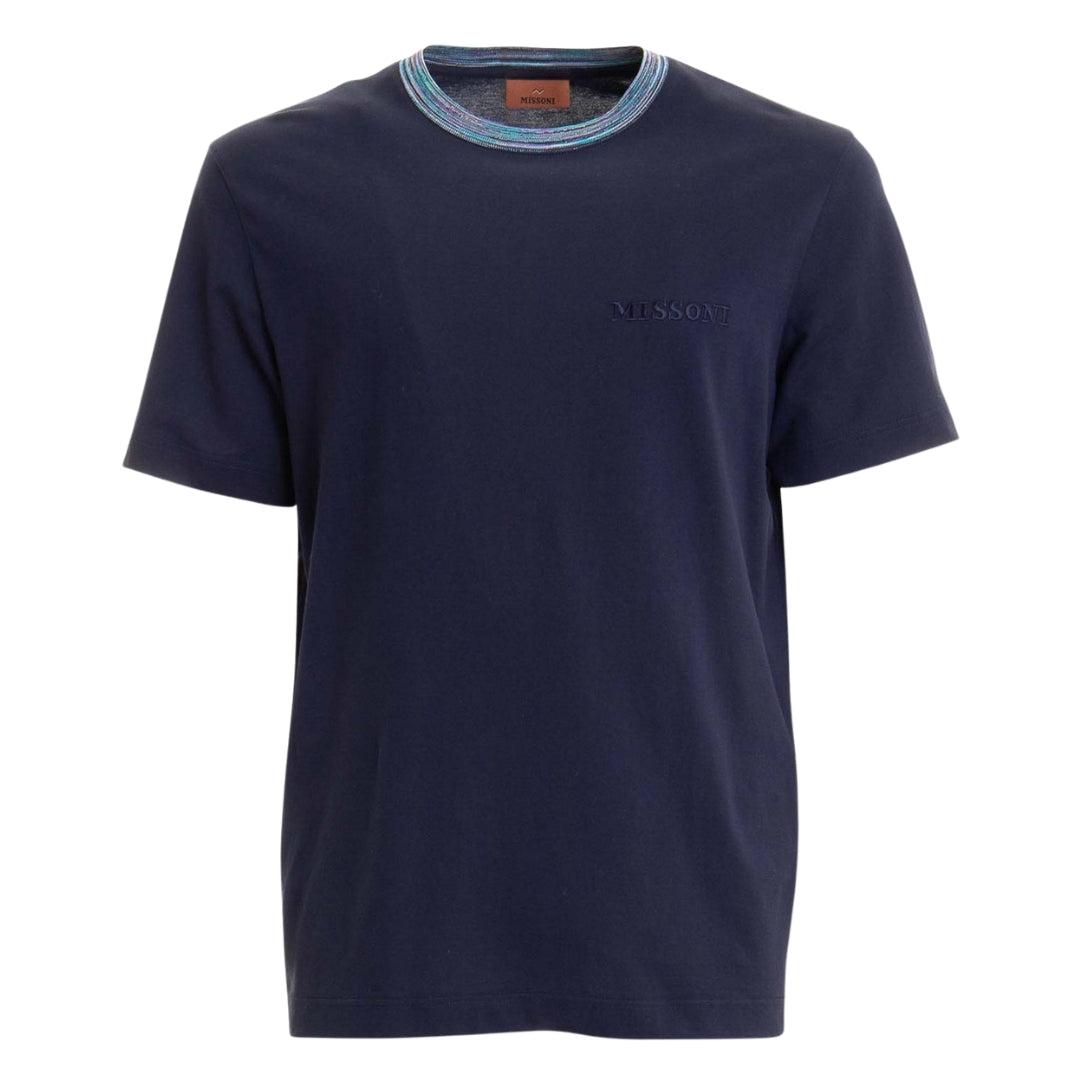 Navy Blue - Front - Missoni Mens T-Shirt