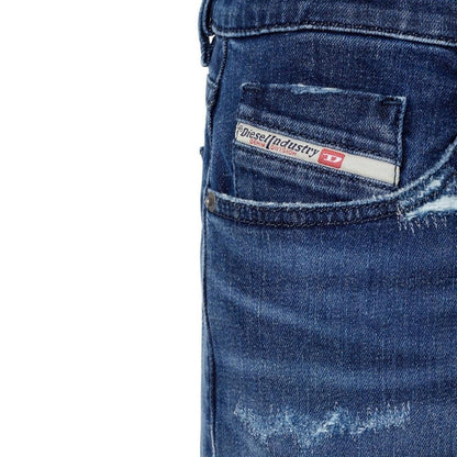 Blue - Lifestyle - Diesel Mens D-Strukt Denim Distressed Reinforced Jeans