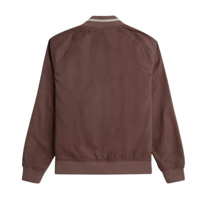Brick - Back - Fred Perry Mens Carrington Tennis Bomber Jacket