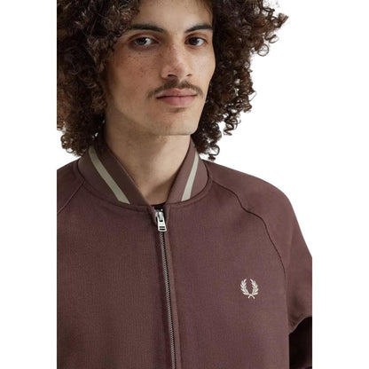 Brick - Side - Fred Perry Mens Carrington Tennis Bomber Jacket