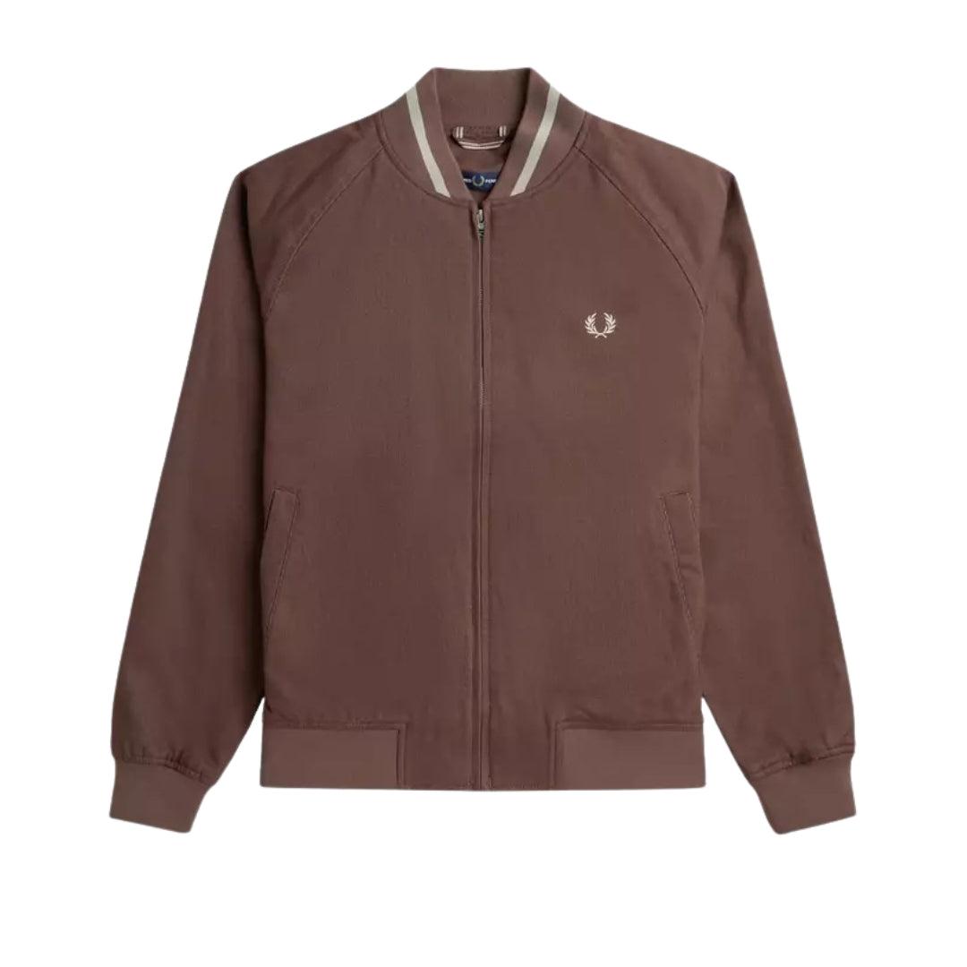 Brick - Front - Fred Perry Mens Carrington Tennis Bomber Jacket