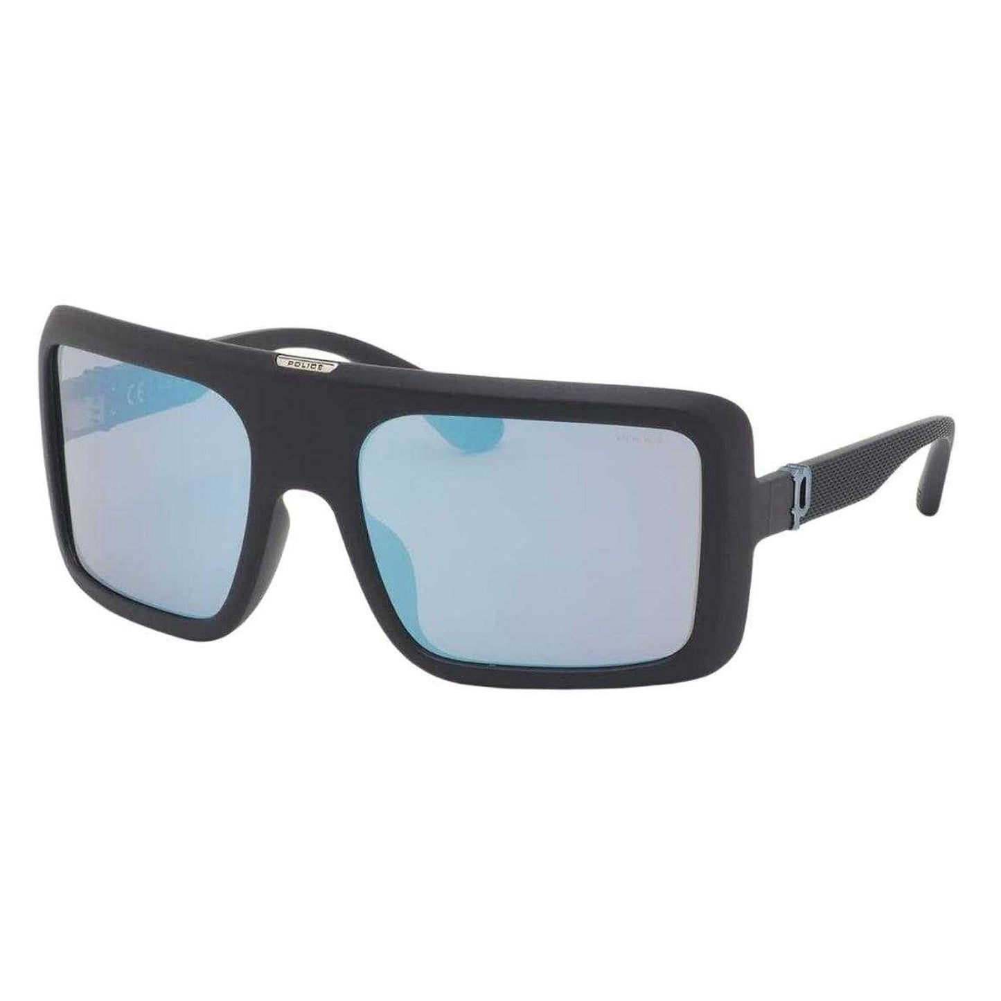 Black - Back - Police Mens Square Matte Sunglasses