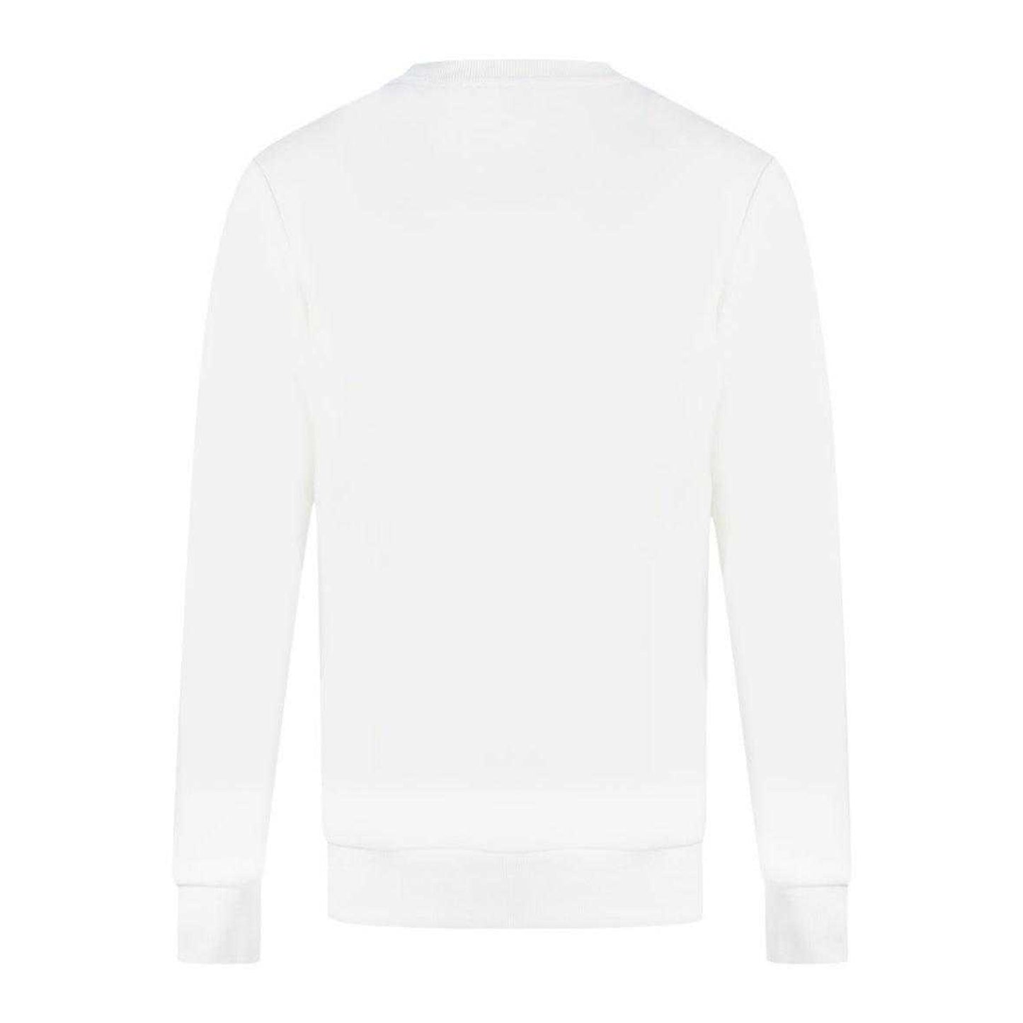 White - Back - Diesel Mens Double Destroyed Logo Sweatshirt