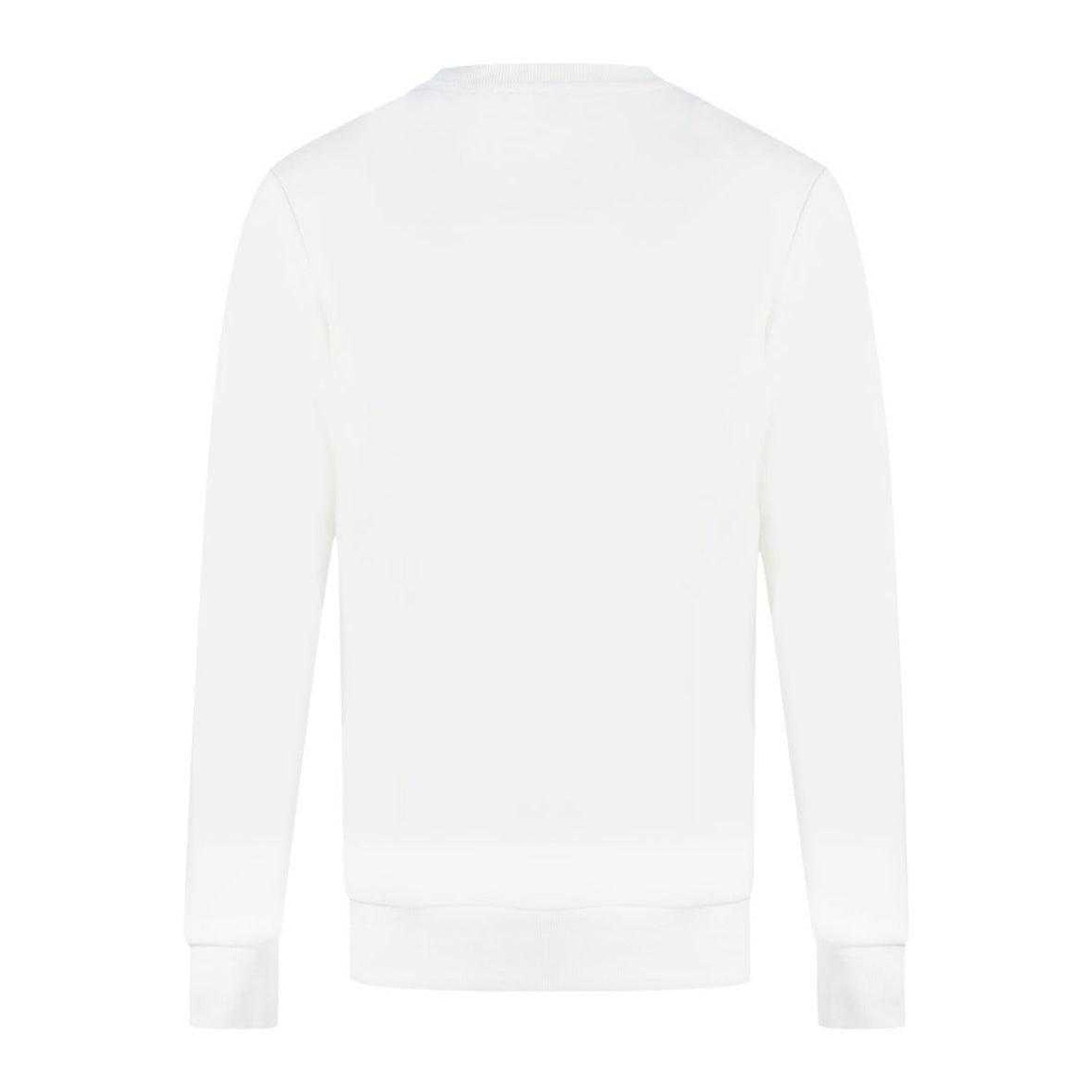 White - Back - Diesel Mens Double Destroyed Logo Sweatshirt