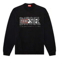 Black - Front - Diesel Mens Double Destroyed Logo Sweatshirt