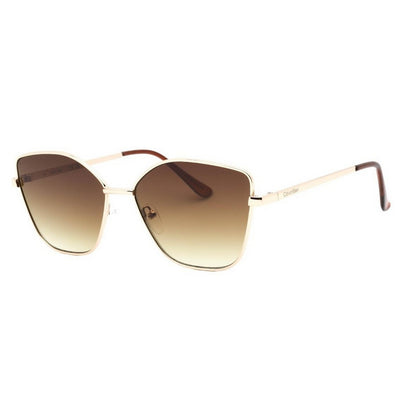 Gold - Back - Calvin Klein Womens-Ladies Cat Eye Sunglasses