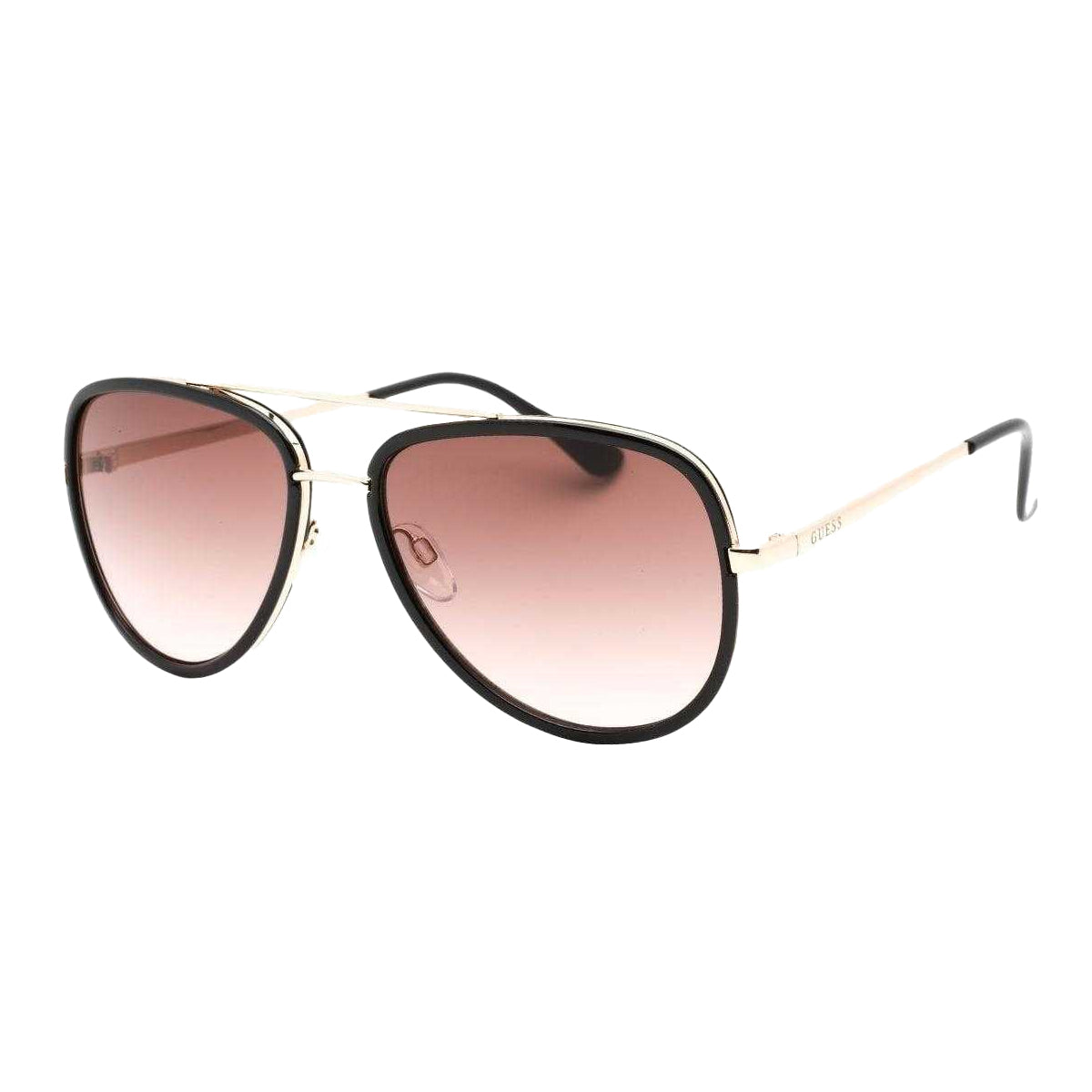 Black - Front - Guess Womens-Ladies Pilot Sunglasses