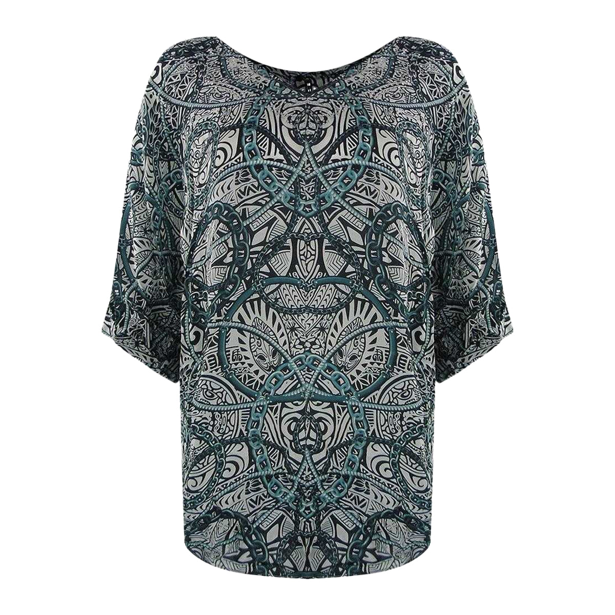 Grey - Front - Inoa Womens-Ladies Fashion Jafari Blouse