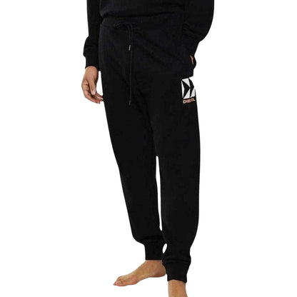 Black - Front - Diesel Mens Plain Sweatpants