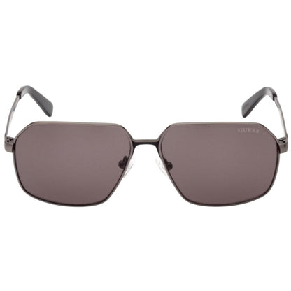 Gunmetal - Front - Guess Mens Matte Framed Sunglasses