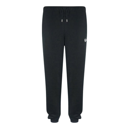 Black - Front - Fred Perry Unisex Adult Loop Back Sweatpants