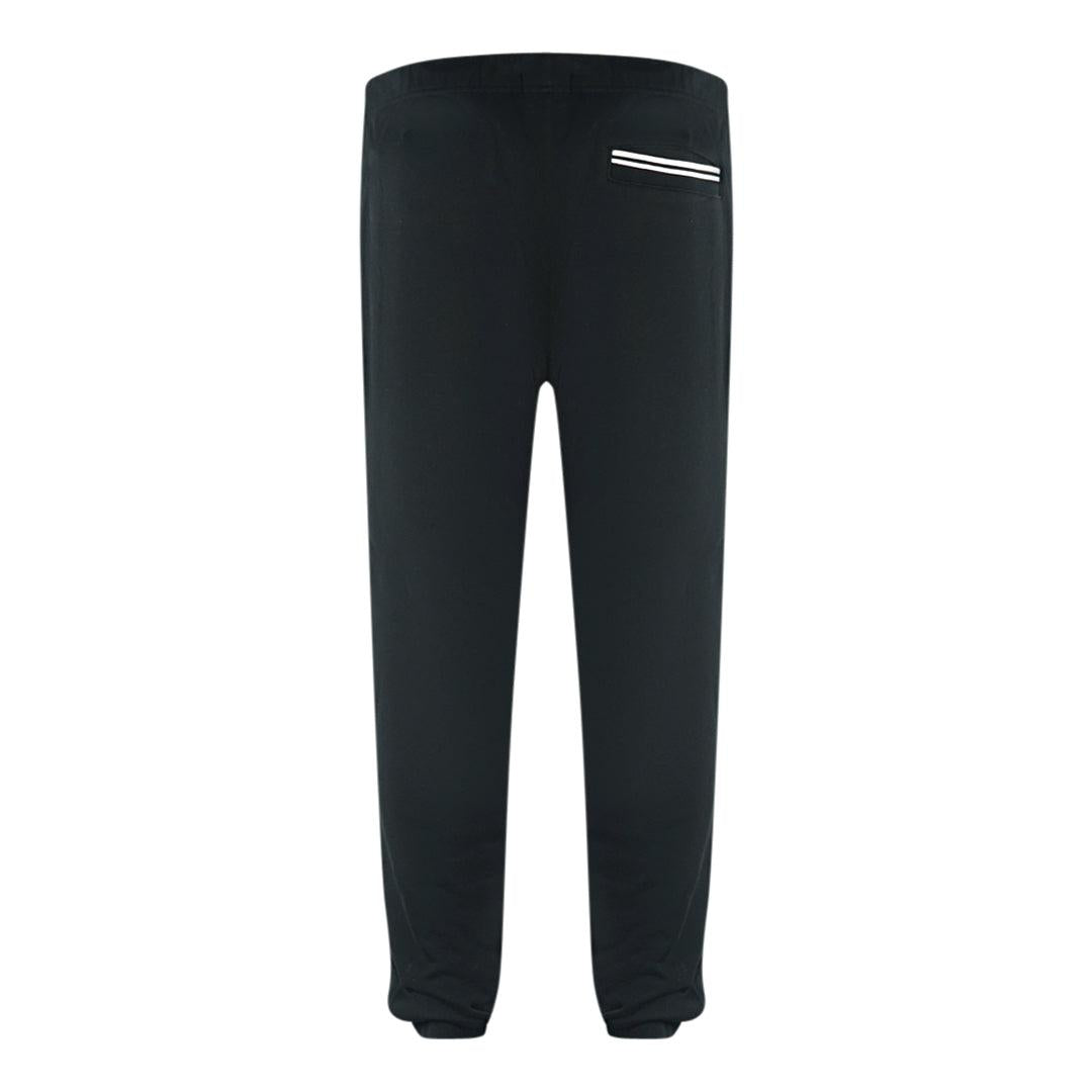 Black - Back - Fred Perry Unisex Adult Loop Back Sweatpants