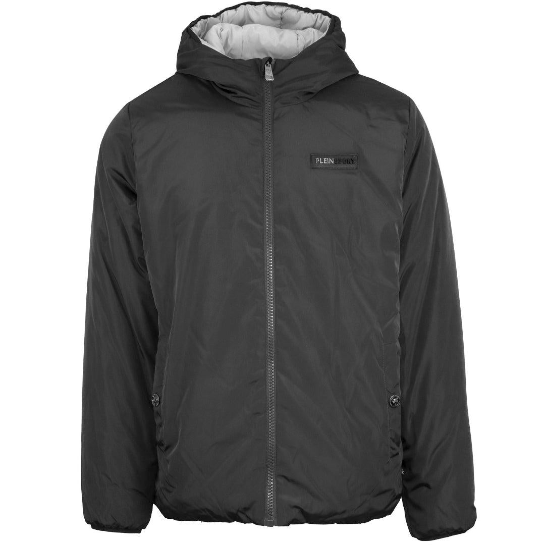 Black - Front - Plein Sport Unisex Adult Logo Reversible Jacket