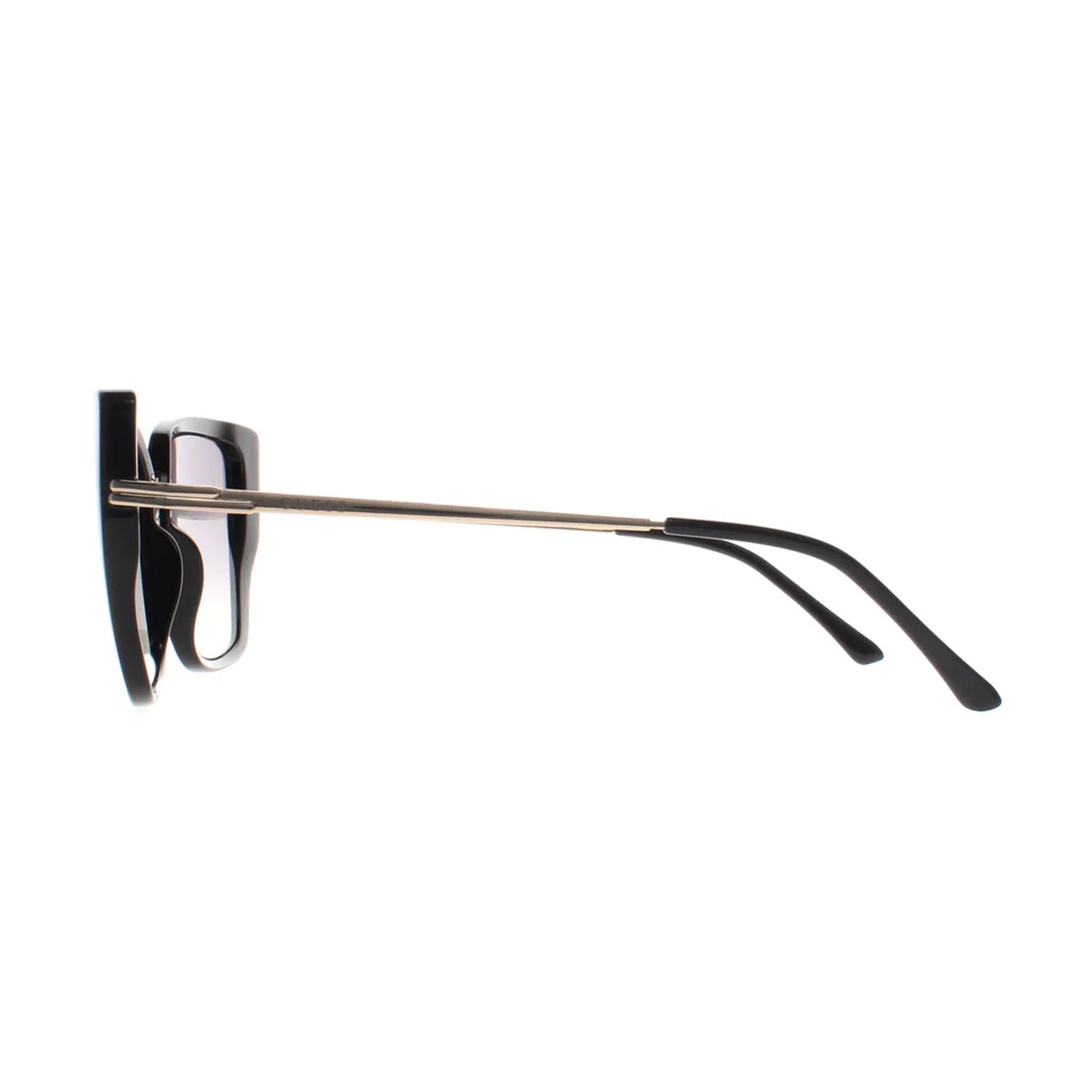 Shiny Black - Side - Guess Womens-Ladies Smoke Gradient Sunglasses
