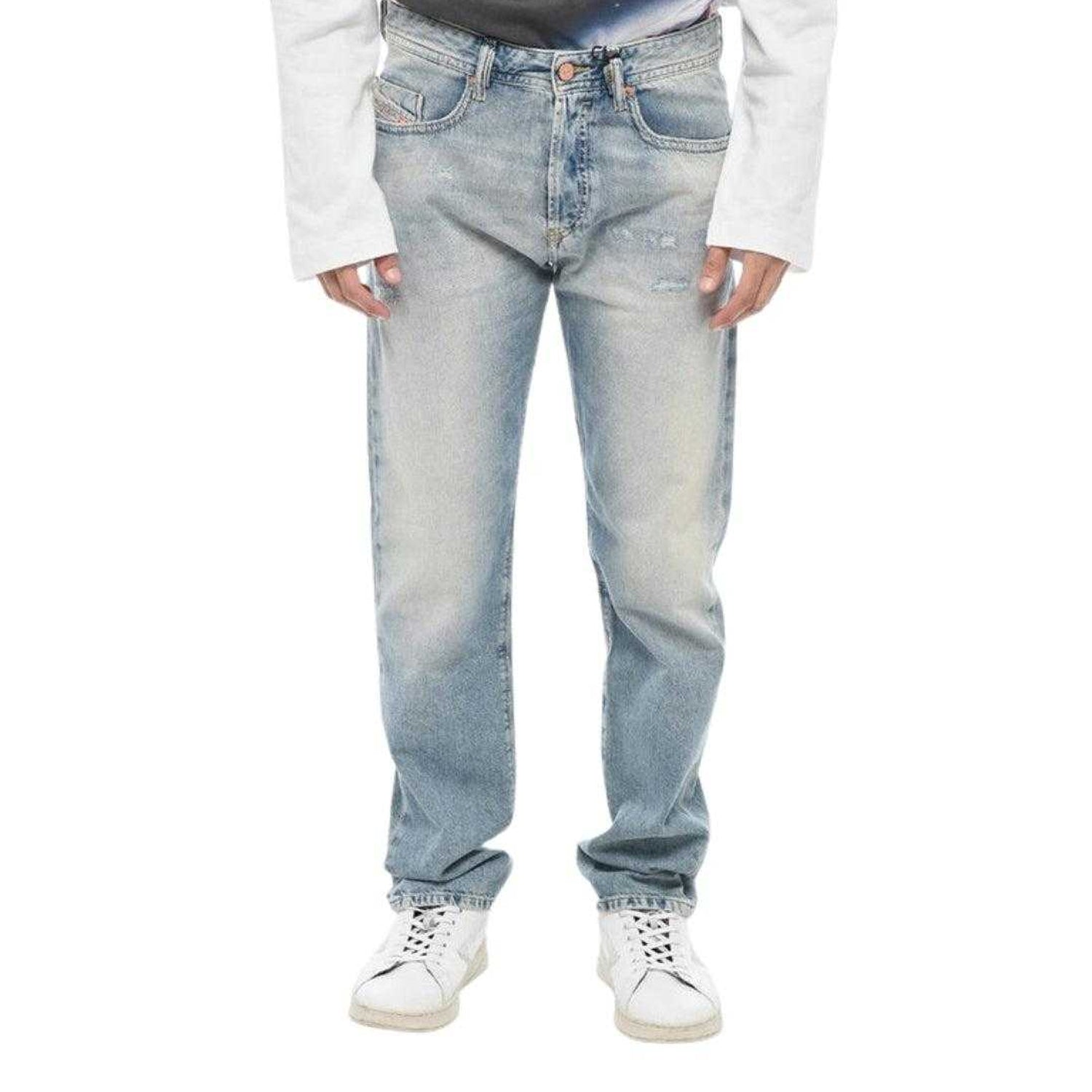 Light Blue - Front - Diesel Mens Buster-X Jeans