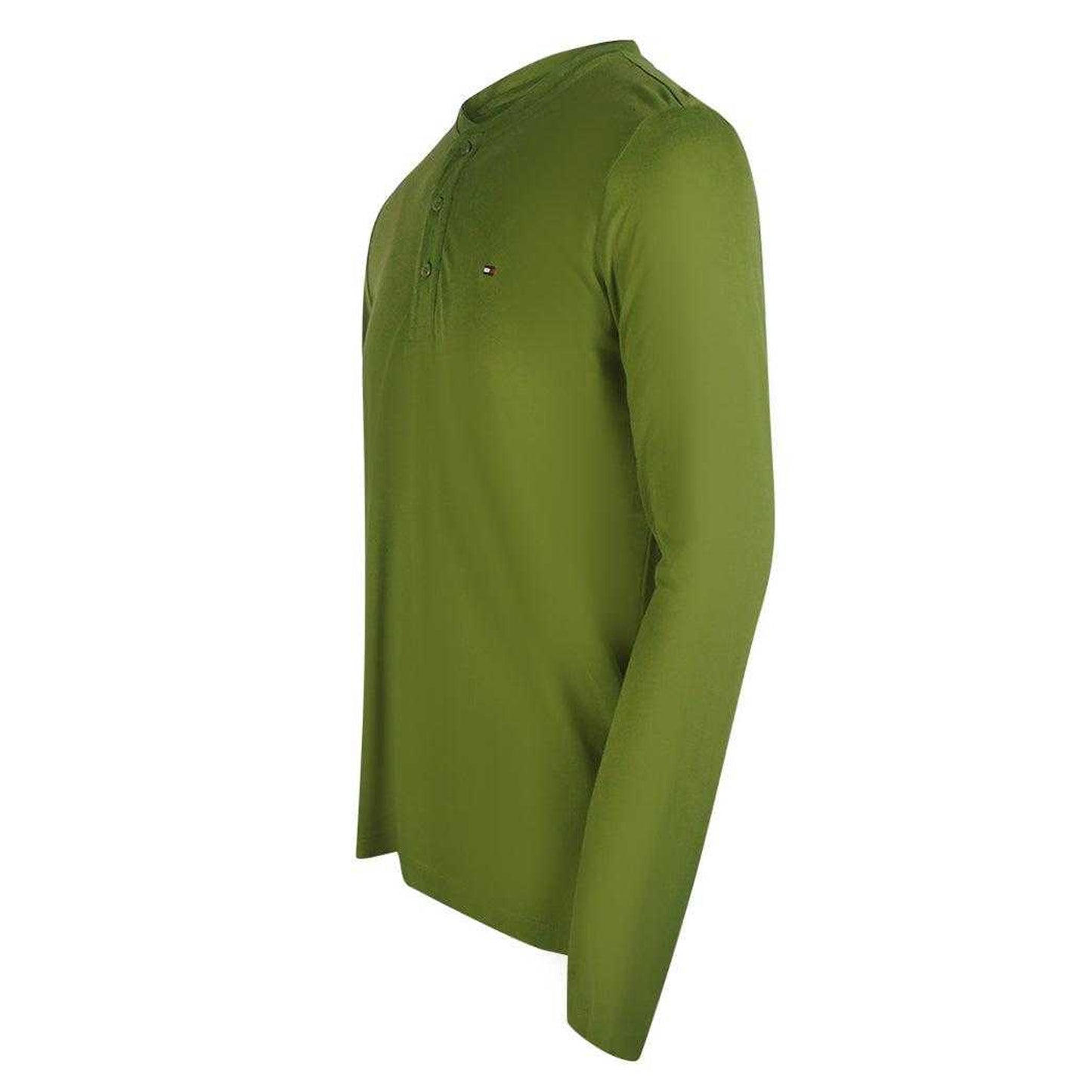 Green - Side - Tommy Hilfiger Mens Long-Sleeved T-Shirt