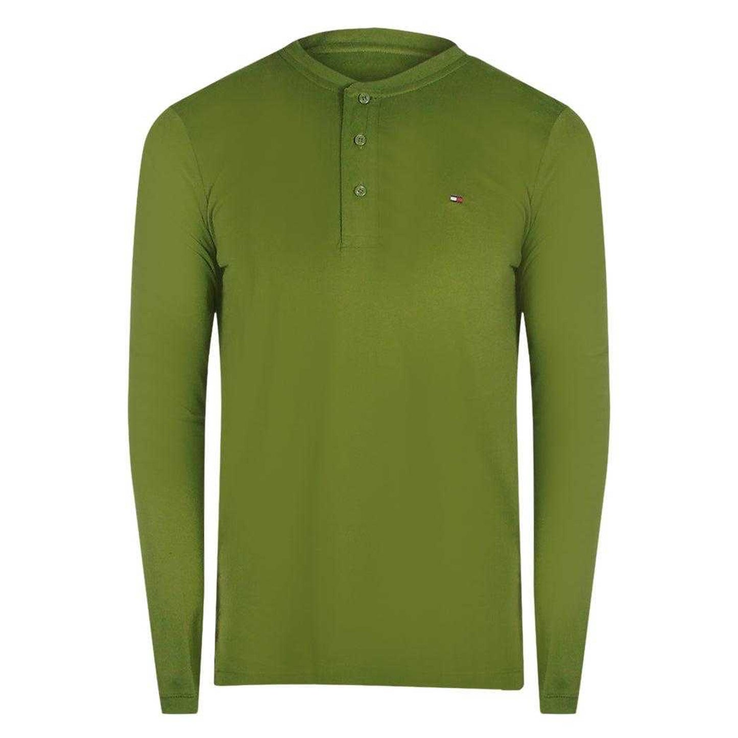 Green - Front - Tommy Hilfiger Mens Long-Sleeved T-Shirt