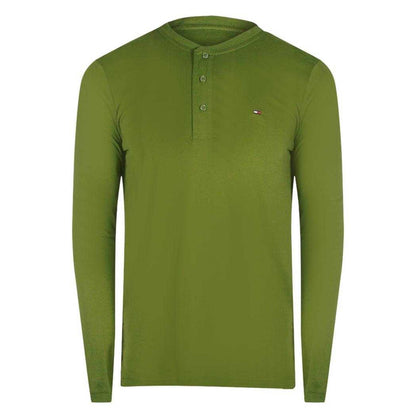 Green - Front - Tommy Hilfiger Mens Long-Sleeved T-Shirt